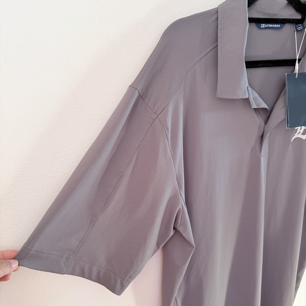 Cutter & Buck Detroit Tigers Polo Men's Large Tall Gray MLB Golf Shirt NWT - Picture 4 of 11